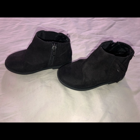 Black suede fringe booties - Picture 2 of 8